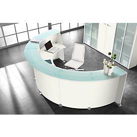 Spirit Empfangstheke, 3 Elemente, halbrund, weiß