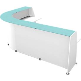 Spirit Empfangstheke, 4 Elemente, L-förmig, weiß