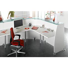 Spirit Empfangstheke, 4 Elemente, L-förmig, weiß