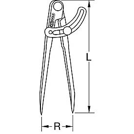 Spitzzirkel mit Stellbogen, 300mm