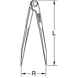 Spitzzirkel ohne Stellbogen, 400mm