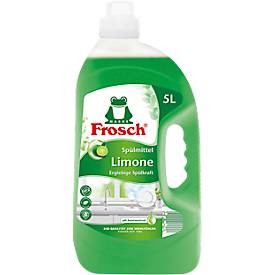 Spülmittel Frosch Citrus, hohe Fettlösekraft, grün, Flasche mit 5 l