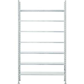 SSI Schäfer Archivregal, Grundfeld, 7 Böden, B 1285 x T 300 mm, verzinkt