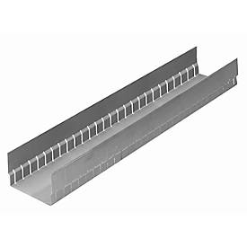 SSI Schäfer Längsrinne zur Schubladenunterteilung, bis zu 4 Stück in eine Schublade einsetzbar, L 456 x B 118 mm, Stahlblech, silber