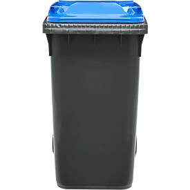 SSI Schäfer Mülltonne GMT, 360 l, bis 144 kg, fahrbar, vorbereitet für Chipaufnahme, PE, schwarzblau