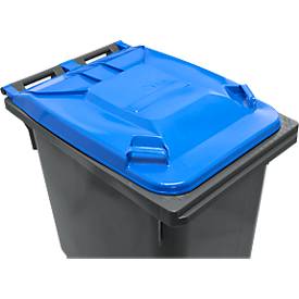 SSI Schäfer Mülltonne GMT, 360 l, bis 144 kg, fahrbar, vorbereitet für Chipaufnahme, PE, schwarzblau