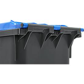 SSI Schäfer Mülltonne GMT, 360 l, bis 144 kg, fahrbar, vorbereitet für Chipaufnahme, PE, schwarzblau