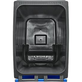 SSI Schäfer Mülltonne GMT, 360 l, bis 144 kg, fahrbar, vorbereitet für Chipaufnahme, PE, schwarzblau