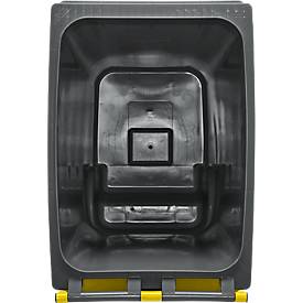 SSI Schäfer Mülltonne GMT, 360 l, bis 144 kg, fahrbar, vorbereitet für Chipaufnahme, PE, schwarzgelb
