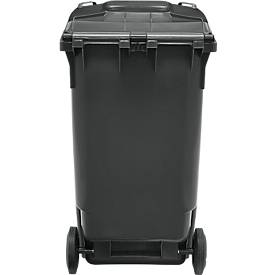 SSI Schäfer Mülltonne GMT, 360 l, bis 144 kg, fahrbar, vorbereitet für Chipaufnahme, PE, schwarzgrau