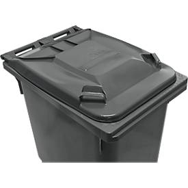 SSI Schäfer Mülltonne GMT, 360 l, bis 144 kg, fahrbar, vorbereitet für Chipaufnahme, PE, schwarzgrau