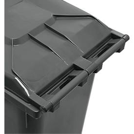 SSI Schäfer Mülltonne GMT, 360 l, bis 144 kg, fahrbar, vorbereitet für Chipaufnahme, PE, schwarzgrau