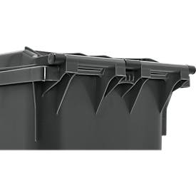 SSI Schäfer Mülltonne GMT, 360 l, bis 144 kg, fahrbar, vorbereitet für Chipaufnahme, PE, schwarzgrau