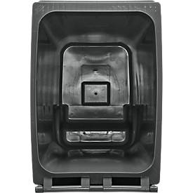 SSI Schäfer Mülltonne GMT, 360 l, bis 144 kg, fahrbar, vorbereitet für Chipaufnahme, PE, schwarzgrau