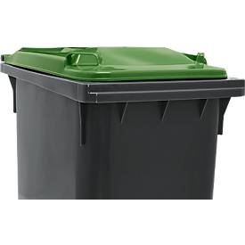 SSI Schäfer Mülltonne GMT, 360 l, bis 144 kg, fahrbar, vorbereitet für Chipaufnahme, PE, schwarzgrün