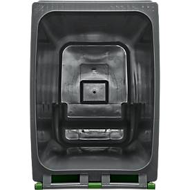 SSI Schäfer Mülltonne GMT, 360 l, bis 144 kg, fahrbar, vorbereitet für Chipaufnahme, PE, schwarzgrün