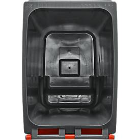 SSI Schäfer Mülltonne GMT, 360 l, bis 144 kg, fahrbar, vorbereitet für Chipaufnahme, PE, schwarzrot