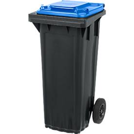 SSI Schäfer Mülltonne PRO 80 WAVE, 80 l, fahrbar, schwarzblau