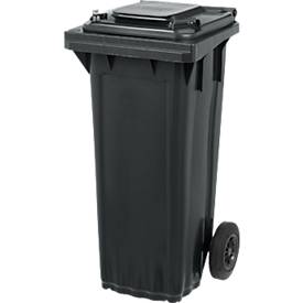 SSI Schäfer Mülltonne PRO 80 WAVE, 80 l, fahrbar, schwarzgrau