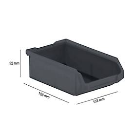 SSI Schäfer Sichtlagerkasten Serie ENTRY 210, Kunststoff, L 168 x B 103 x H 52 mm, 0,5 L, schwarz
