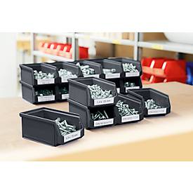 SSI Schäfer Sichtlagerkasten Serie ENTRY 211, Kunststoff, L 168 x B 103 x H 76 mm, schwarz, 15 Stück