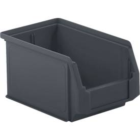 SSI Schäfer Sichtlagerkasten Serie ENTRY 221, Kunststoff, L 234 x B 140 x H 122 mm, 2,7 L, schwarz