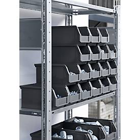 SSI Schäfer Sichtlagerkasten Serie ENTRY 221, Kunststoff, L 234 x B 140 x H 122 mm, 2,7 L, schwarz
