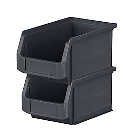 SSI Schäfer Sichtlagerkasten Serie ENTRY 221, Kunststoff, L 234 x B 140 x H 122 mm, 2,7 L, schwarz