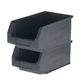 SSI Schäfer Sichtlagerkasten Serie ENTRY 321, Kunststoff, L 343 x B 209 x H 145 mm, 7,5 L, schwarz
