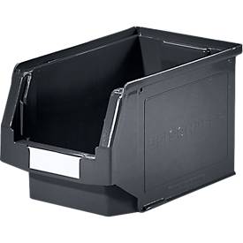 SSI Schäfer Sichtlagerkasten Serie ENTRY 322, Kunststoff, L 343 x B 209 x H 200 mm, 10,4 L, schwarz