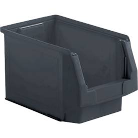 SSI Schäfer Sichtlagerkasten Serie ENTRY 322, Kunststoff, L 343 x B 209 x H 200 mm, 10,4 L, schwarz