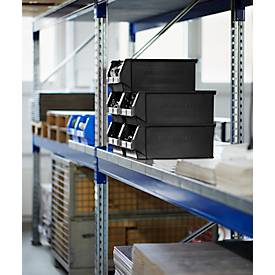 SSI Schäfer Sichtlagerkasten Serie ENTRY 532, Kunststoff, L 500 x B 312 x H 200 mm, 23,5 L, schwarz, 5 Stück