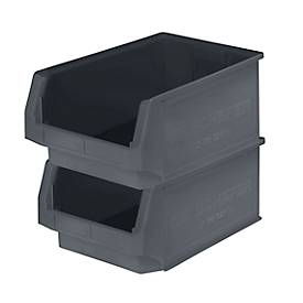 SSI Schäfer Sichtlagerkasten Serie ENTRY 532, Kunststoff, L 500 x B 312 x H 200 mm, 23,5 L, schwarz