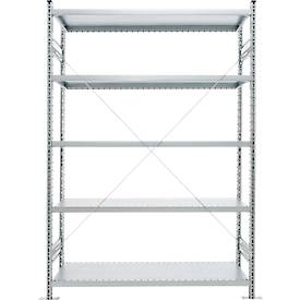 SSI Schäfer Steckboden-Fachregal VSR3000, Grundregal, 5 Böden, Feldlast 750 kg, B 1282 x T 400 x H 1910 mm, Stahl verzinkt