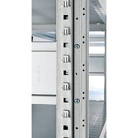 SSI Schäfer Steckboden-Fachregal VSR3000, Grundregal, 5 Böden, Feldlast 750 kg, B 1282 x T 400 x H 1910 mm, Stahl verzinkt