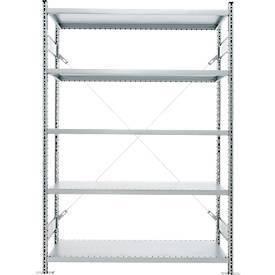 SSI Schäfer Steckboden-Fachregal VSR3000, Grundregal, 5 Böden, Feldlast 750 kg, B 1282 x T 600 x H 1910 mm, Stahl verzinkt
