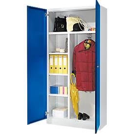 Garderobenschrank Planova Basic BS-P 2412, Stahl, 1200 x 400 x 1950 mm, 5 OH