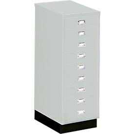 SSI Schubladenschrank DIN A3, 9 Schübe, 940 mm hoch, lichtgrau