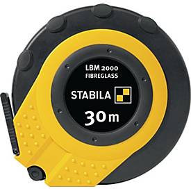 STABILA Kapselbandmaß LBM 2000, Glasfaserband 30m x 13mm, PC/ABS-Gehäuse, EG III, gelb