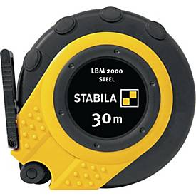 STABILA Kapselbandmaß LBM 2000 STEEL, 30m Länge, Bandbreite 13mm, PC-ABS/TPE Gehäuse, EG Klasse II