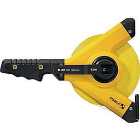 STABILA Rahmenbandmaß LBM 1000 FIBREGLASS, 50m, Bandbreite 13mm, Glasfaser, EG III Genauigkeit, gelb