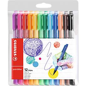 Filzstifte pointMax, 12 o. 24 Farben, Strichstärke 0,8 mm, im Etui
