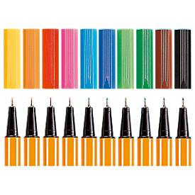 STABILO Fineliner Point 88, 0,4 mm, 10 Stück, farbsortiert