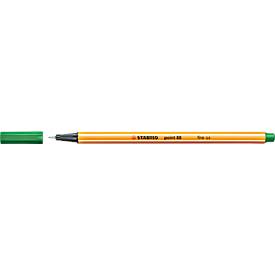 STABILO Fineliner Point 88, 0,4 mm, 10 Stück, grün