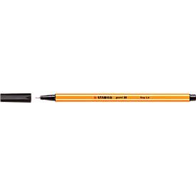 STABILO Fineliner Point 88, 0,4 mm, 10 Stück, schwarz