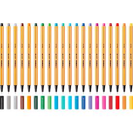 STABILO® Fineliner Point 88, 0,4 mm, farbsortiert, Etui à 20 Stück