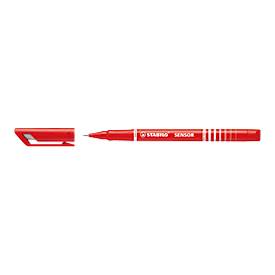 Stabilo Fineliner Sensor, Strichbreite 0,3 mm, rot, 10 St.
