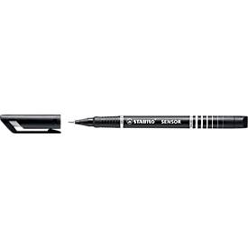 Stabilo Fineliner Sensor, Strichbreite 0,3 mm, schwarz, 10 St.