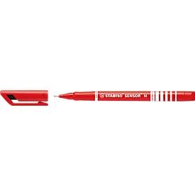 Stabilo Fineliner Sensor, Strichbreite 0,7 mm, rot, 10 St.