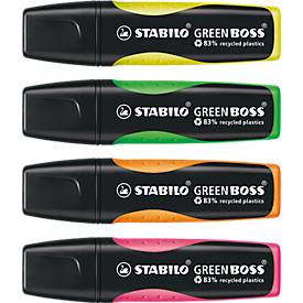 STABILO® GREEN BOSS, 4 Stück, farbsortiert